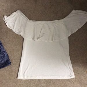 Off the shoulder white crop top